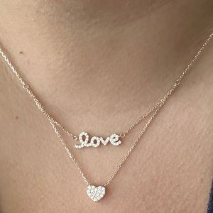 14k Yellow Gold Love & heart Necklace